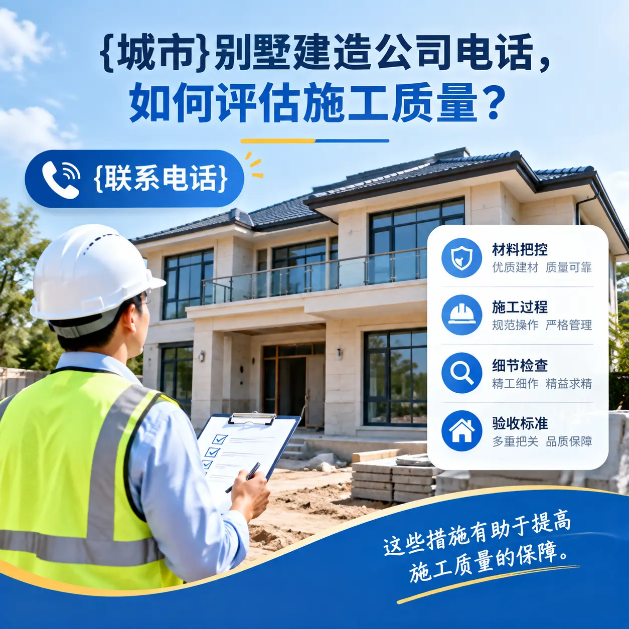 兴仁别墅建造公司电话,如何评估施工质量?