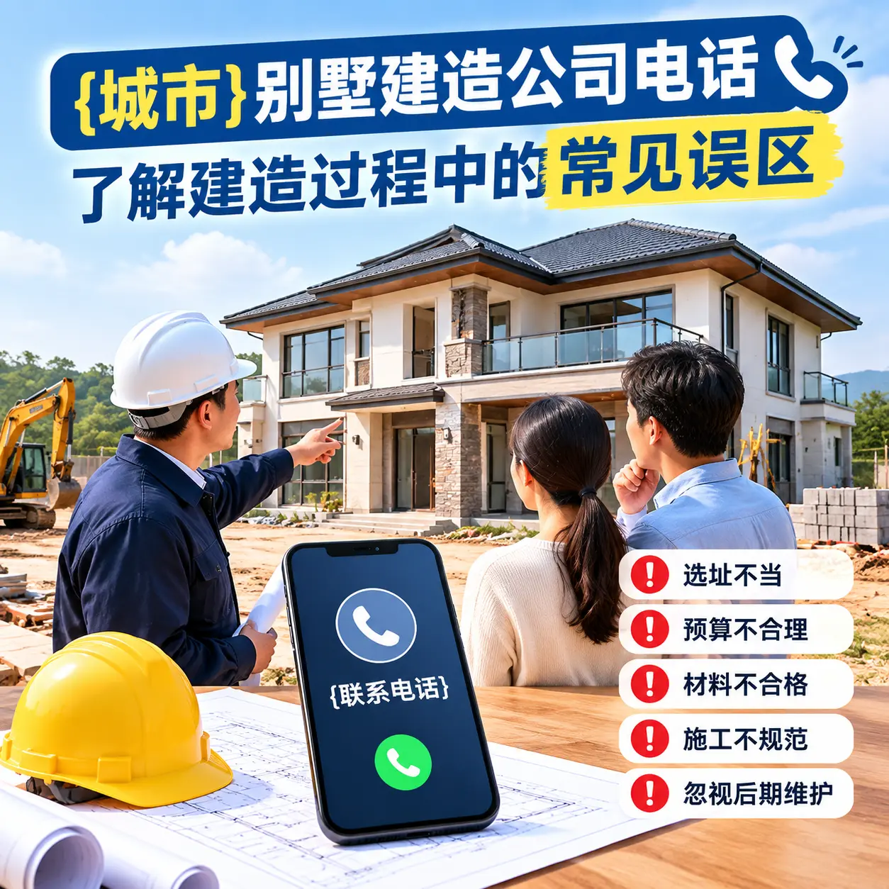 兴仁别墅建造公司电话,了解建造过程中的常见误区